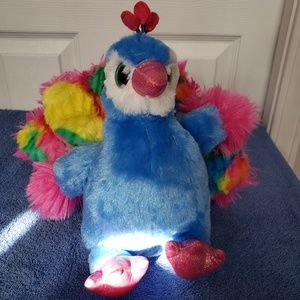 Toys R Blue Peacock Bird Plush Toy 2016 9''
